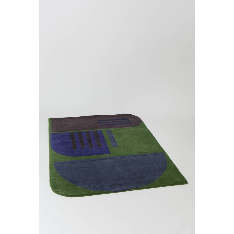Mélodie Green Wool Rug 140x200 | Mapoésie Paris
