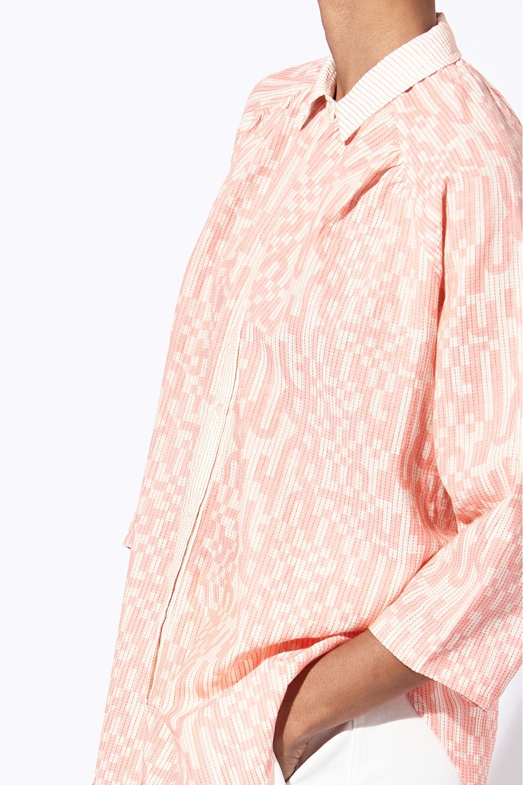 CHEMISE TELMA DAMIER ROSE