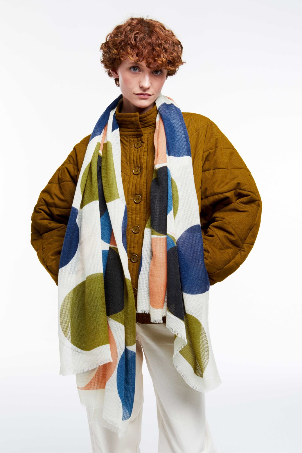 Foulard Ondulation Olive