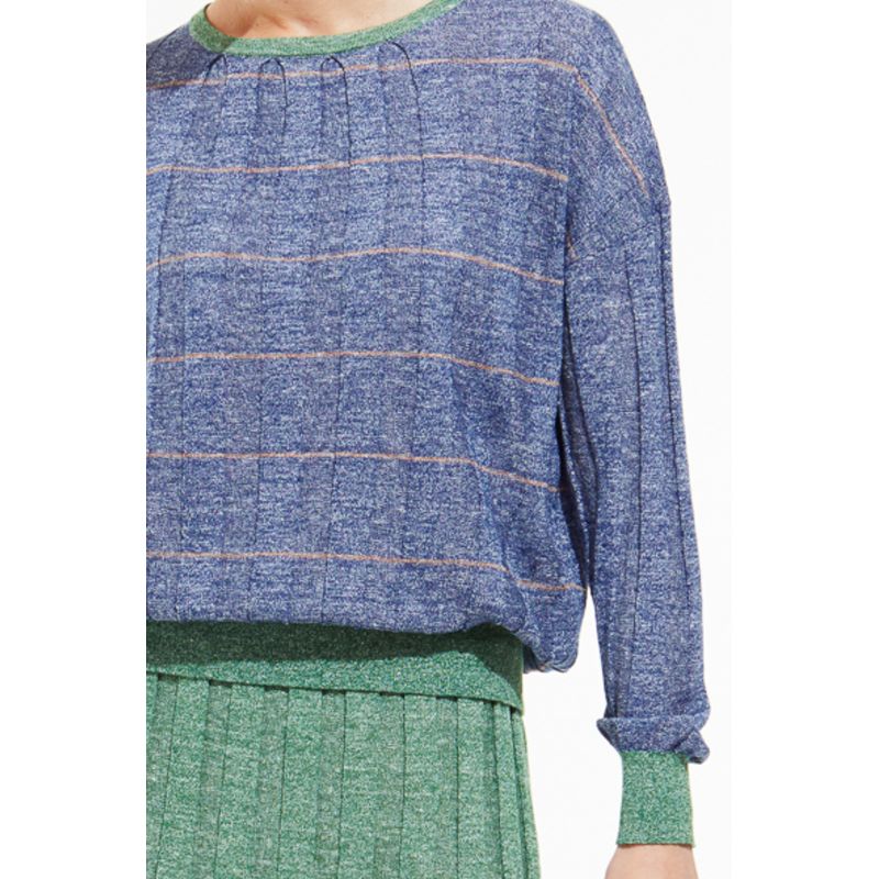 Top Victoria Jaspe Tan Bleu