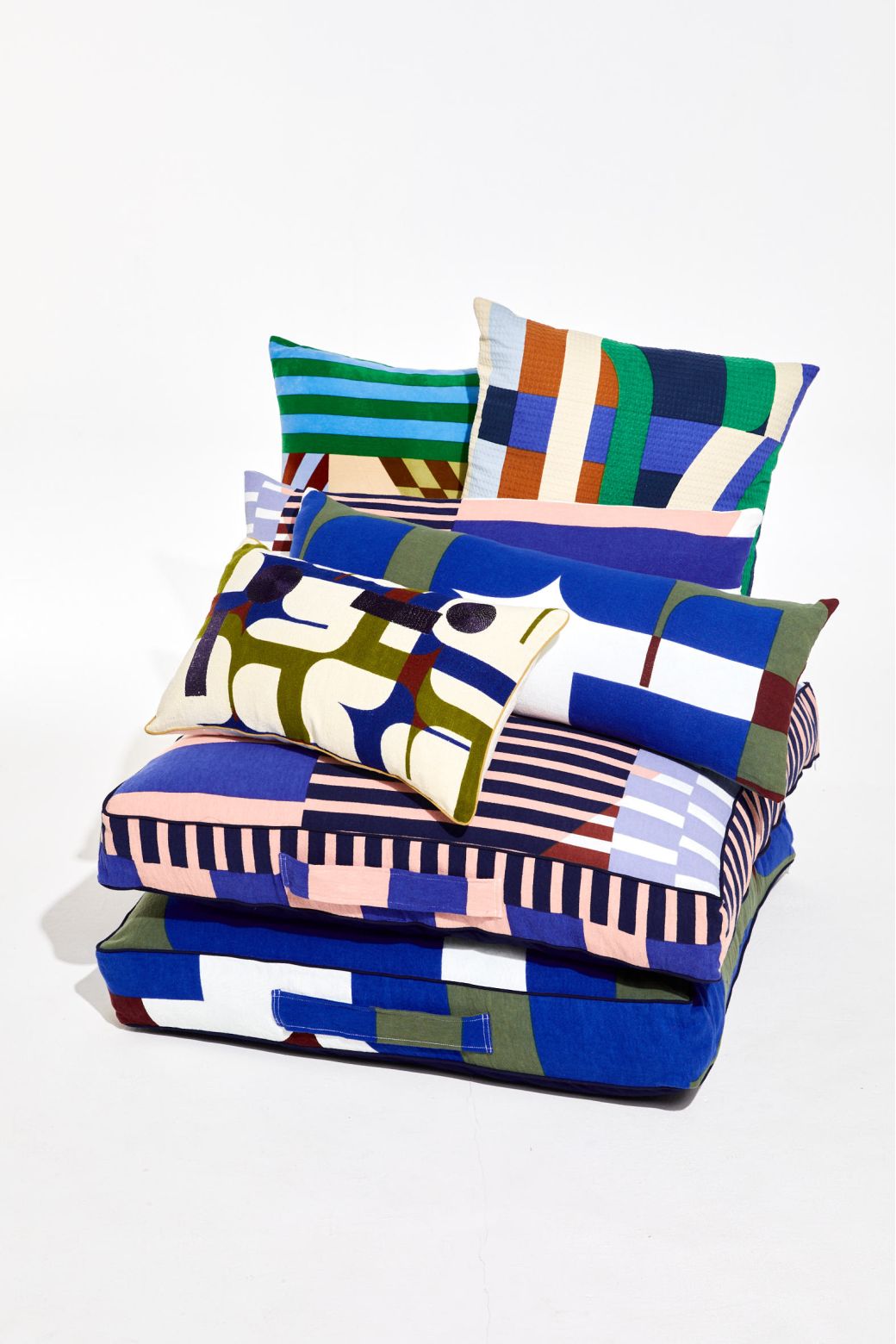 Chance Blue Floor Cushion 80/80/12Cm