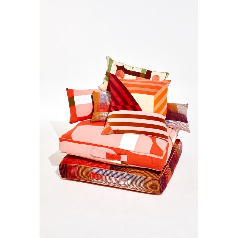 Coussin De Sol Echo Bordeaux 80/80/12Cm