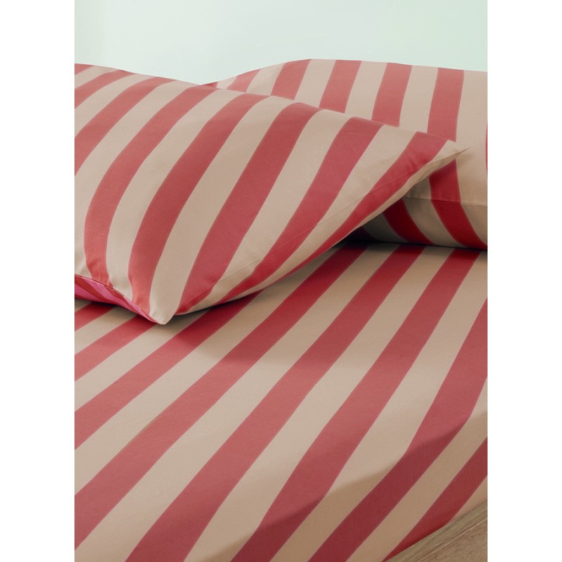 Drap Housse Diagonal Rose