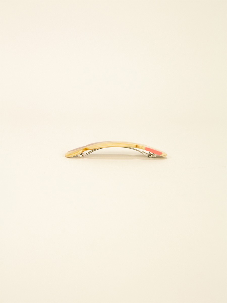 Nymph Hair Clip in blond horn and Bordeaux lacquer