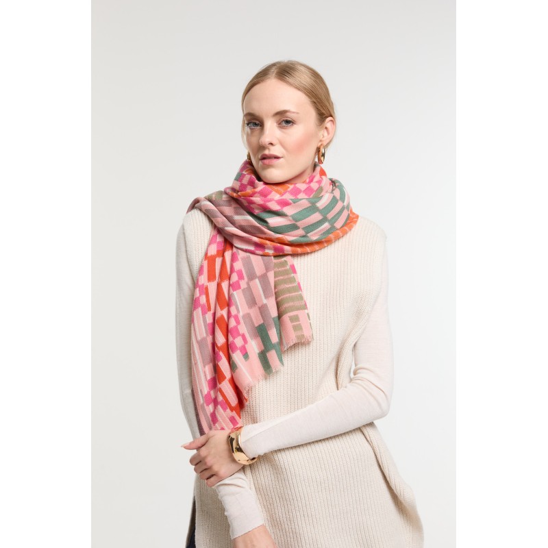 Foulard Saccade Rose Allure Chic | Mapoésie Paris