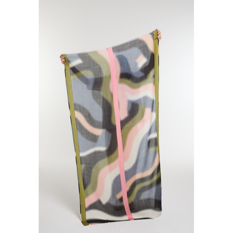 Foulard Mouvance Rose Design Arty | Mapoésie Paris