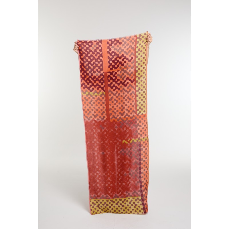 Foulard Variation Cinabre Éclat Arty | Mapoésie Paris