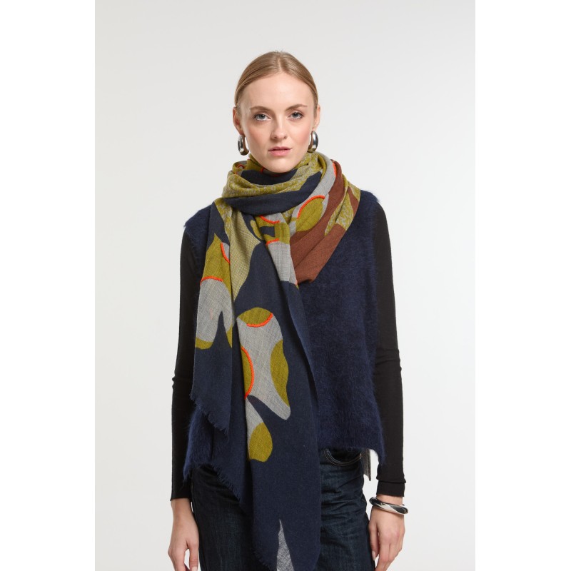 Foulard Éternel Marine Roux Graphique | Mapoésie Paris