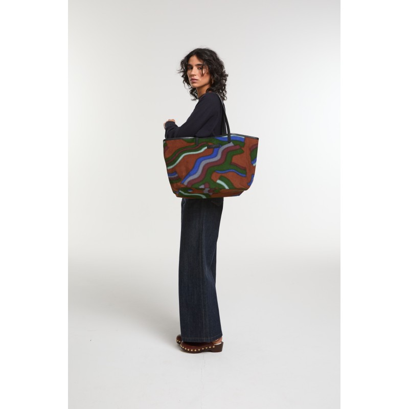 Sac Mirae Mouvance Bleu Look Graphique | Mapoésie