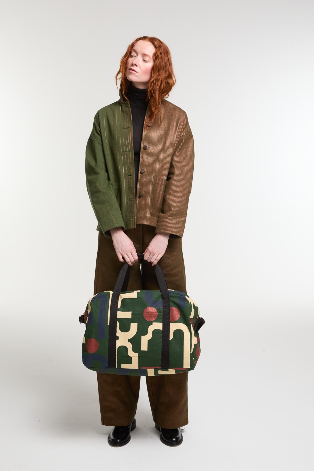 Sac de Voyage Evasion Lyrique Kaki Chic | Mapoésie Paris