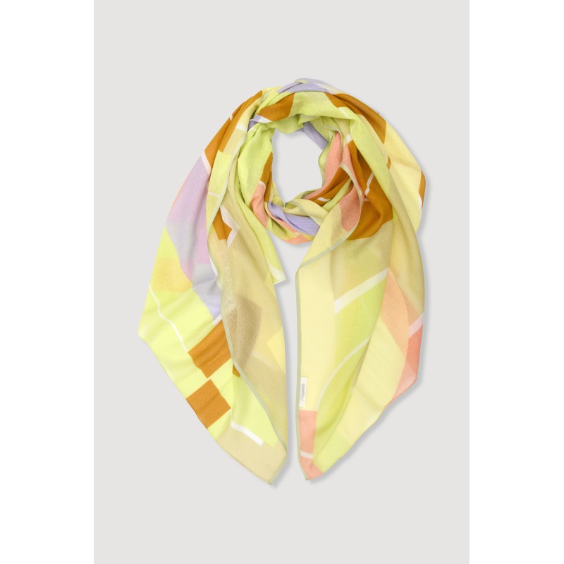 Le Bal Yellow Graphic Cotton Scarf / Mapoésie