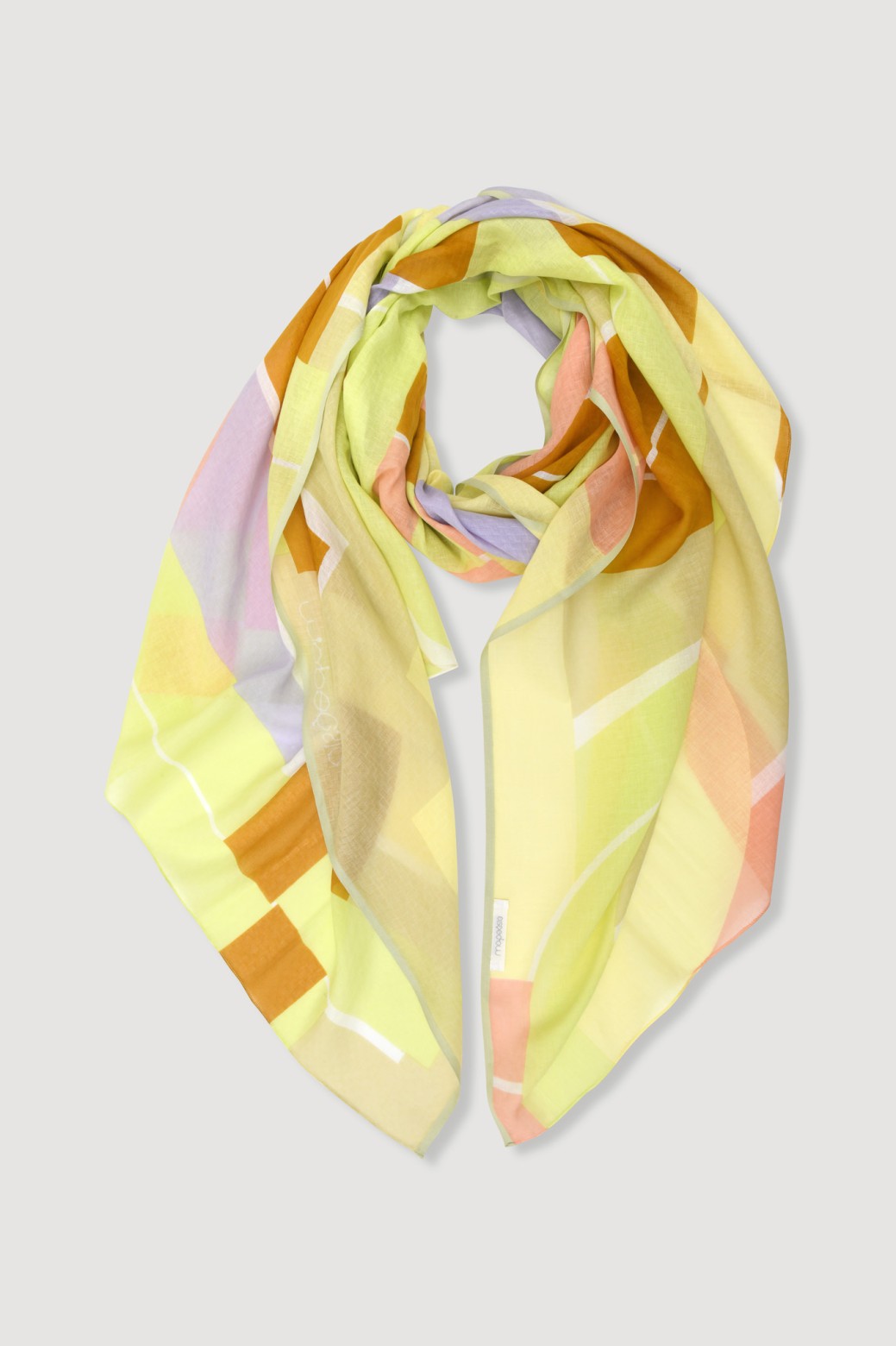 Le Bal Yellow Graphic Cotton Scarf / Mapoésie