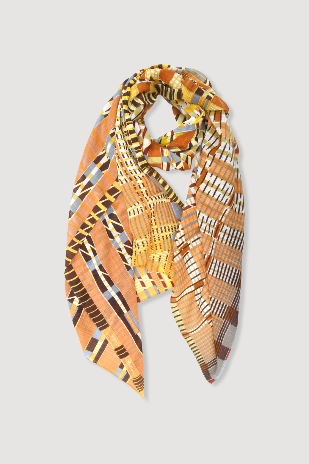 Foulard en coton Graphique Utopie Jaune/Mapoésie