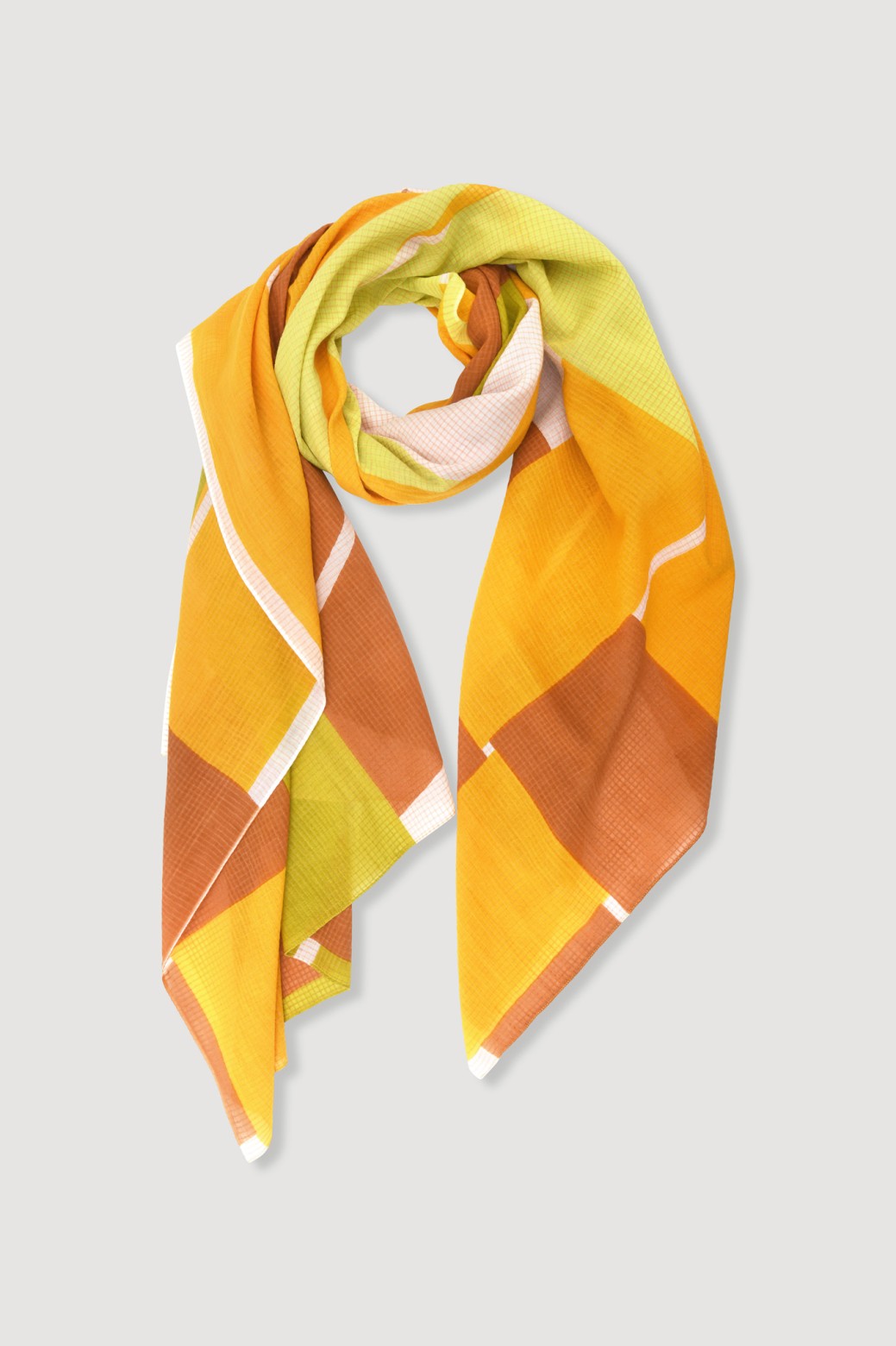 Foulard en coton Graphique Liane jaune/Mapoésie