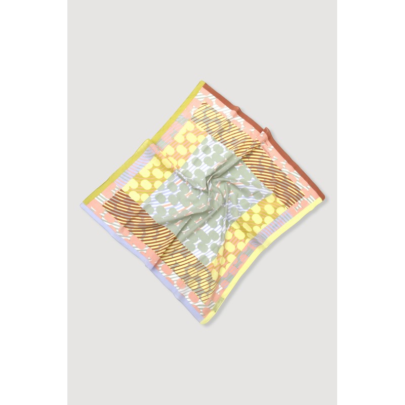 Graphic cotton scarf - Pastel Pollen/Mapoésie