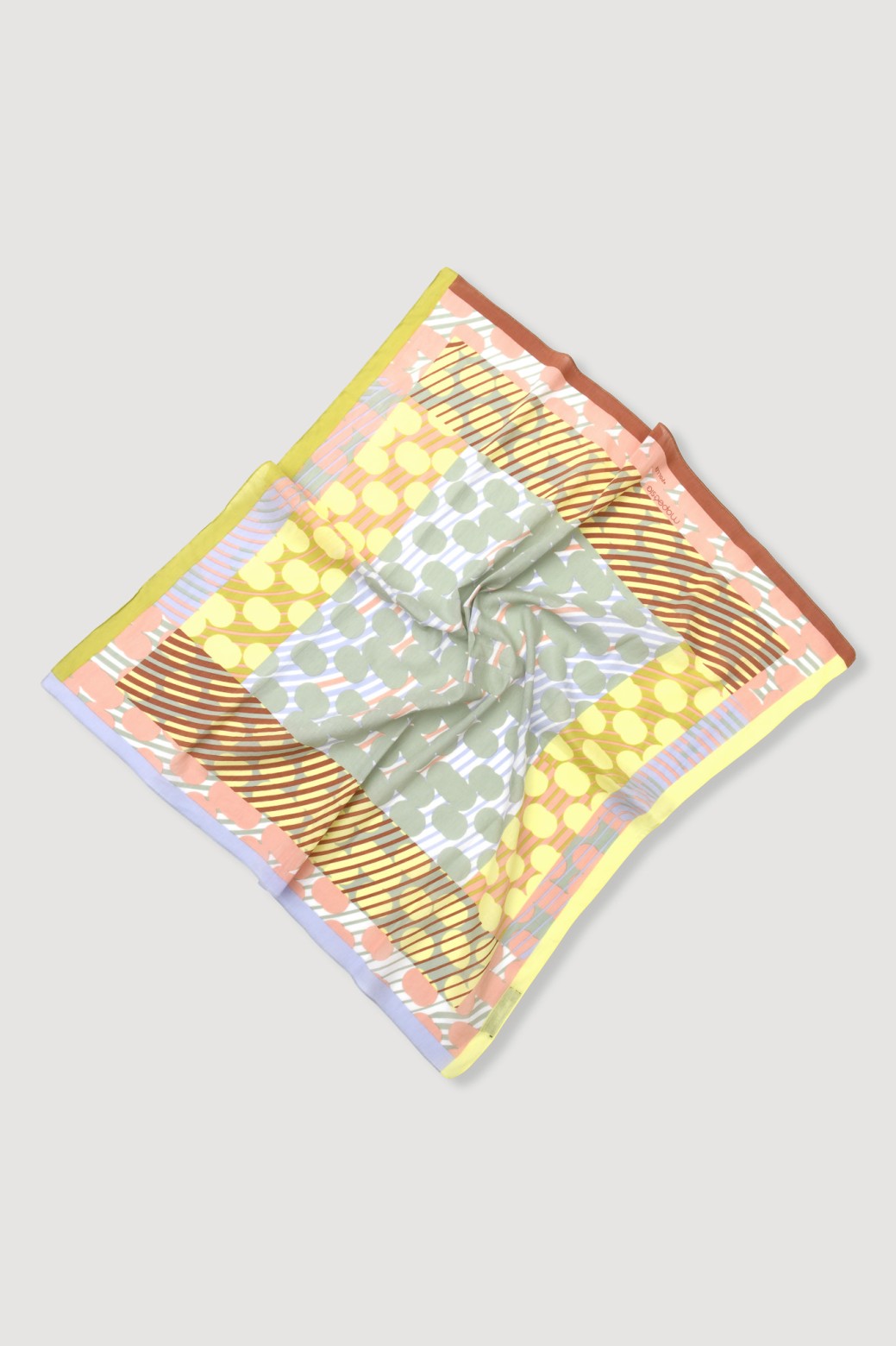 Carré en coton graphique Pollen pastel/Mapoésie