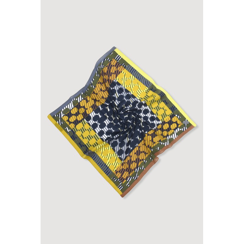 Carré en coton graphique Pollen jaune/Mapoésie