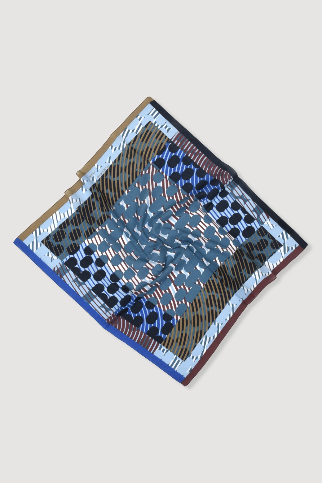 Carré en coton graphique Pollen bleu/Mapoésie