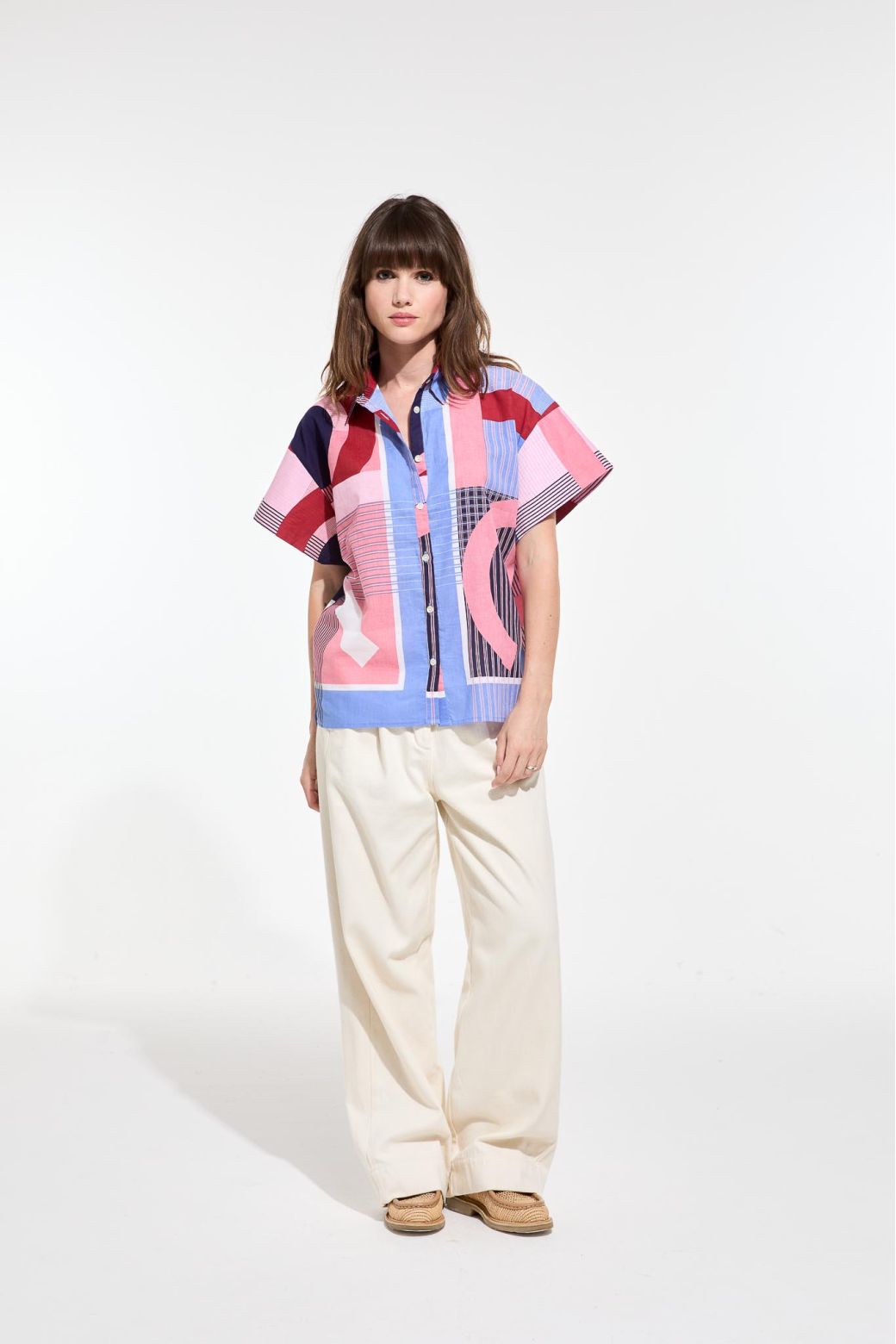 Chemise Andrew Ta Poesie Rouge Bleu