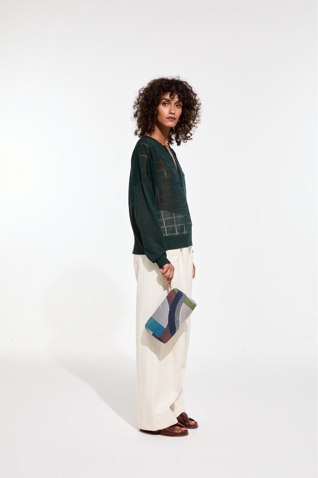 Pochette De Voyage ElbaEttore Bleu Vert