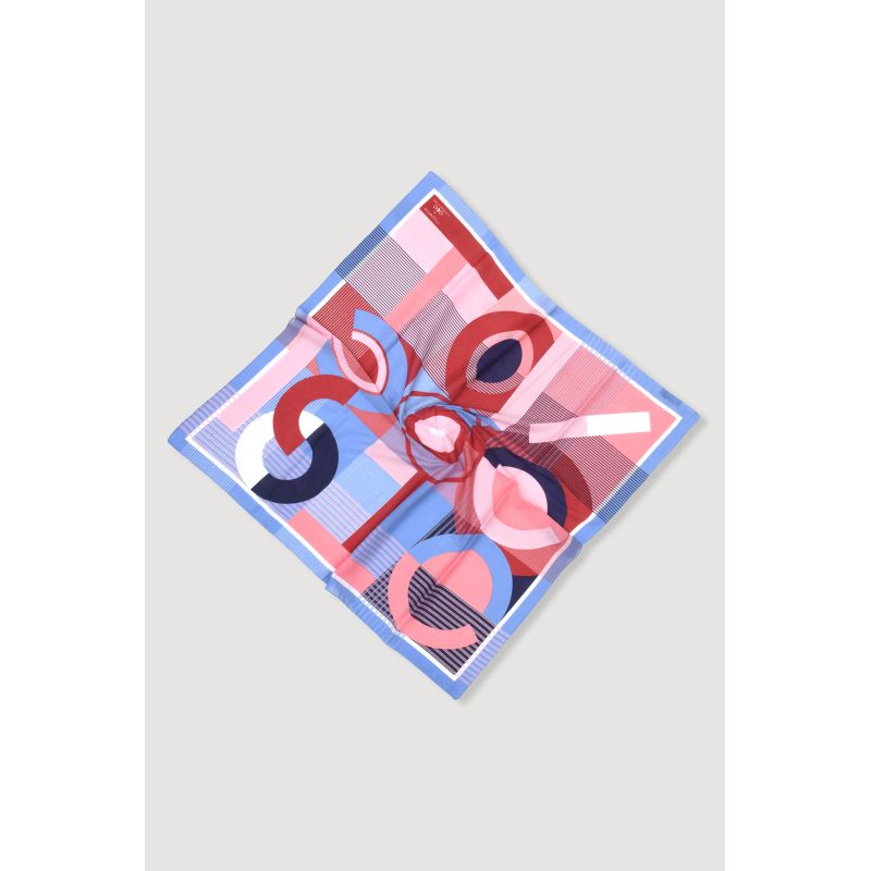FoulardTapoesie Rouge Bleu