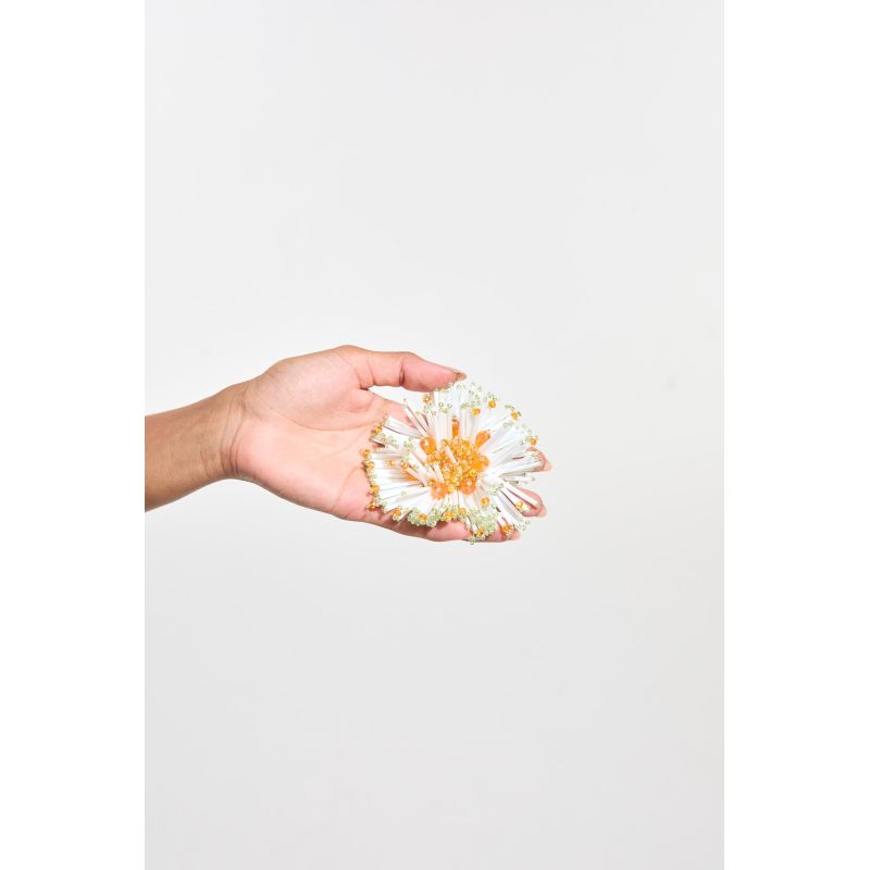 Broche AnemoneBlanc