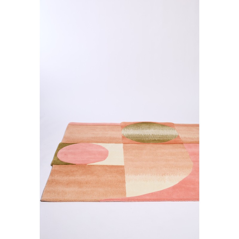 Grand Tapis Atlas Rose en Laine 180x183 | Mapoésie