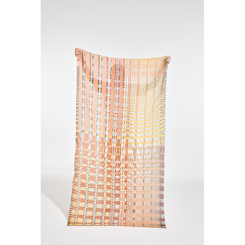 Foulard en coton Graphique Utopie Jaune/Mapoésie