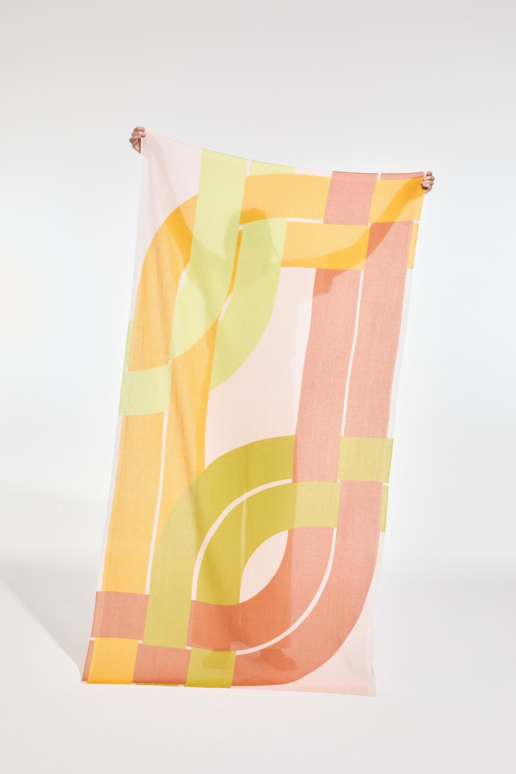 Foulard en coton Graphique Liane jaune/Mapoésie