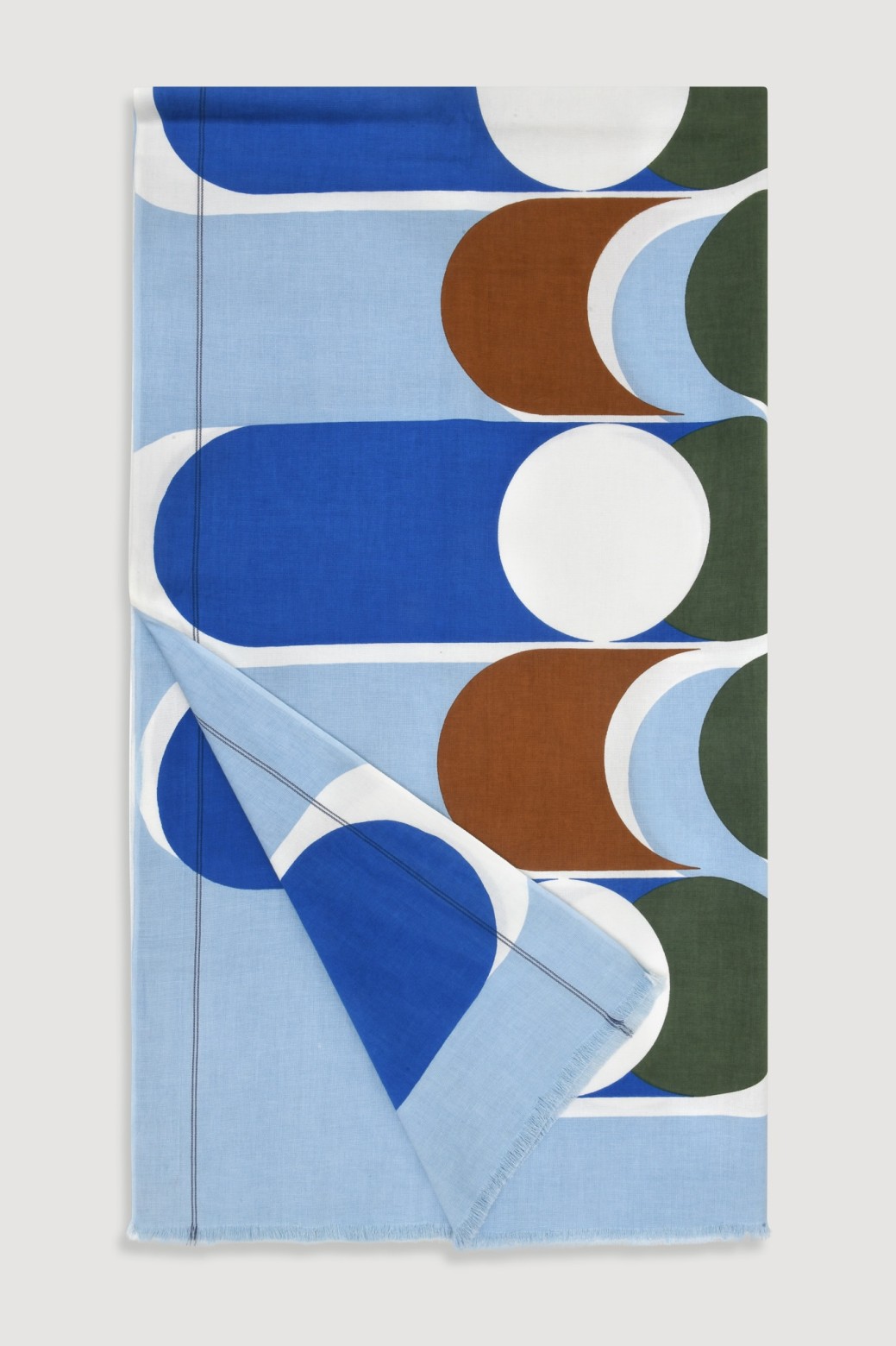 Fouta en coton graphique Corolle bleu/Mapoésie