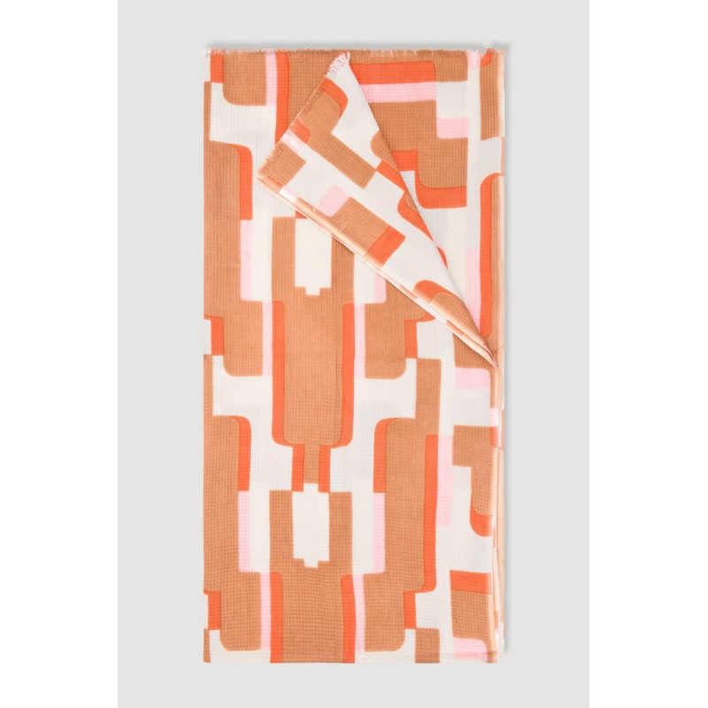 Pink Arum print cotton fouta / Mapoésie