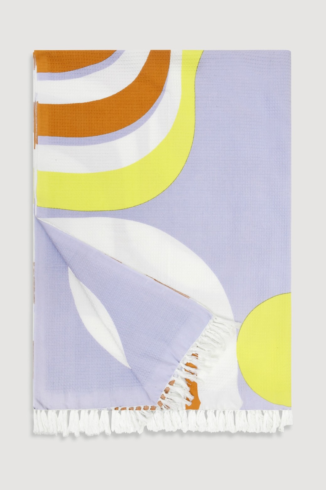 Plaid en coton graphique Nebuleuse jaune/Mapoésie