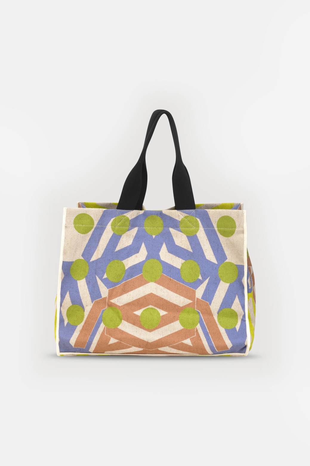 Grand sac en jute à motif/Mapoésie