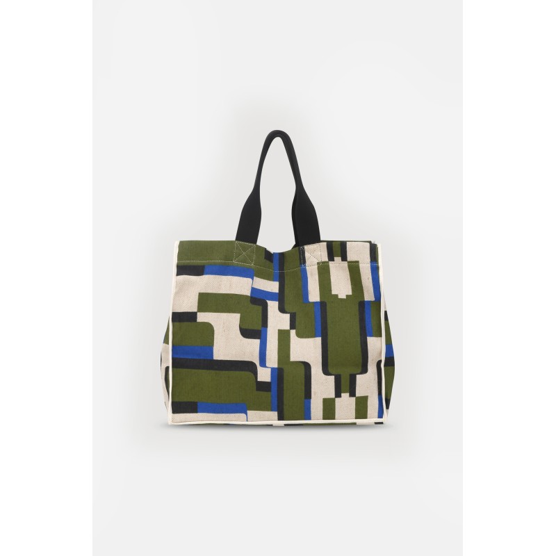 Grand sac en jute-vert/Mapoésie