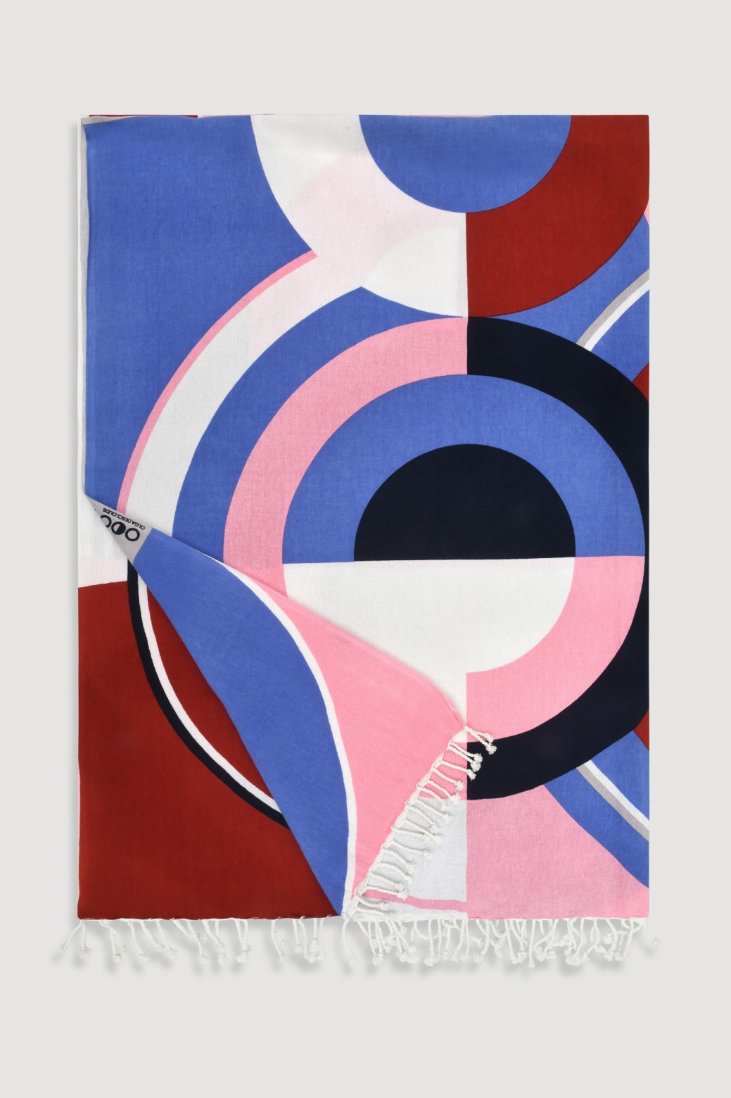 Fouta en coton graphique rouge Tapoésie/ Mapoésie