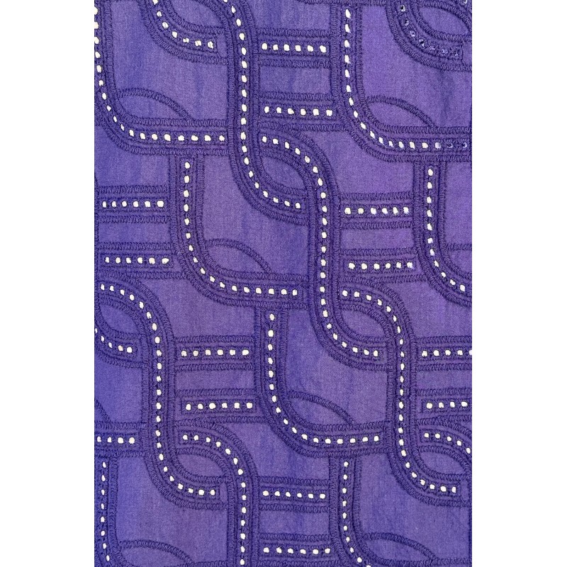 Veste en coton brodé - marine/ Mapoésie