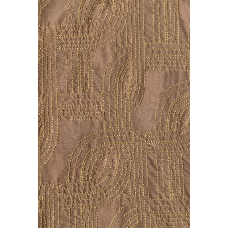 Robe manches courtes en coton brodé - peche / Mapoésie