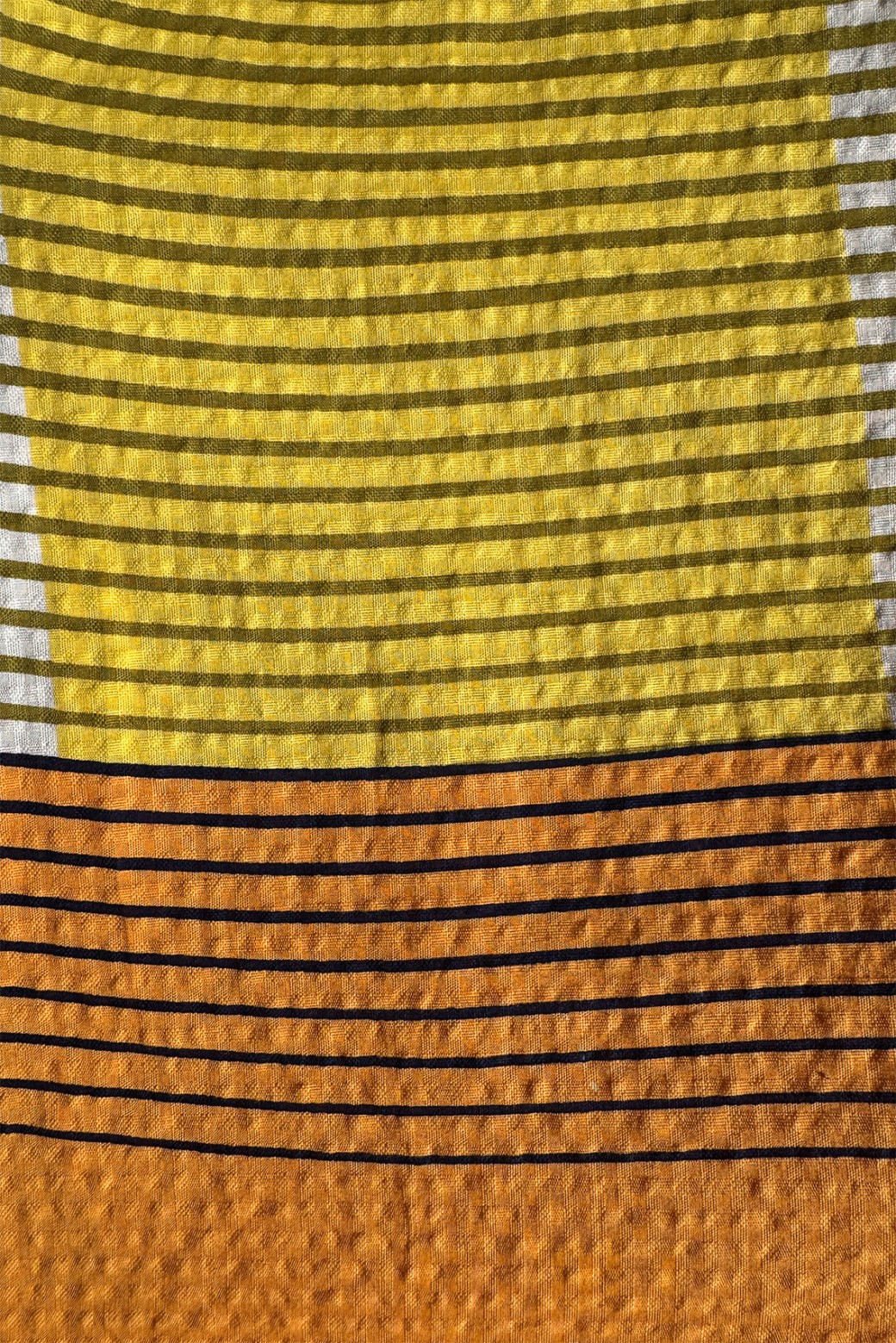 Foulard en coton graphique Ettore jaune/Mapoésie