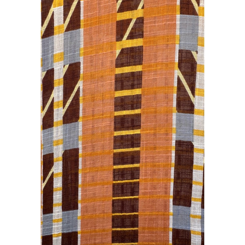 Foulard en coton Graphique Utopie Jaune/Mapoésie