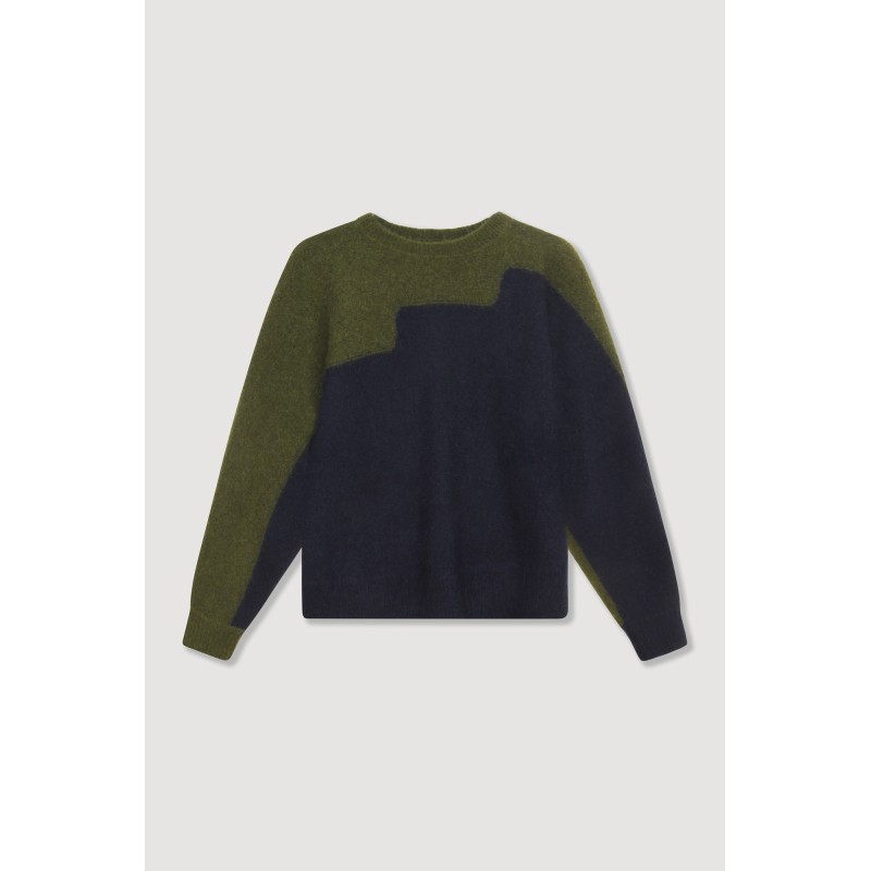 Pull Eliott Milos Vert Bleu