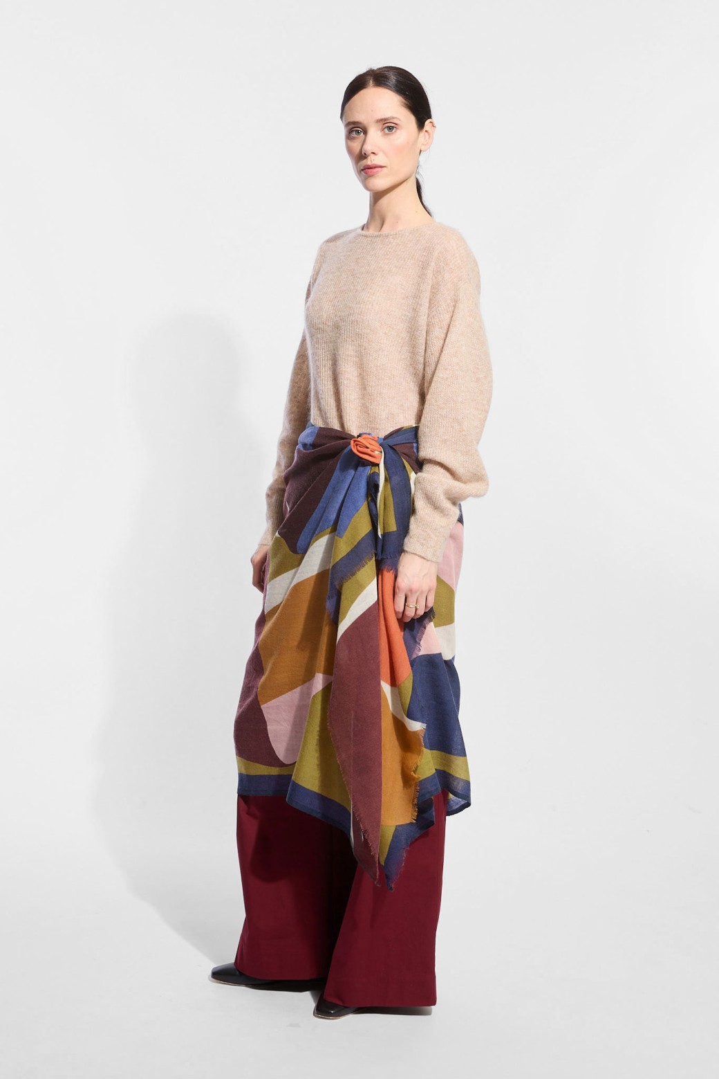 Ruban Khaki Scarf