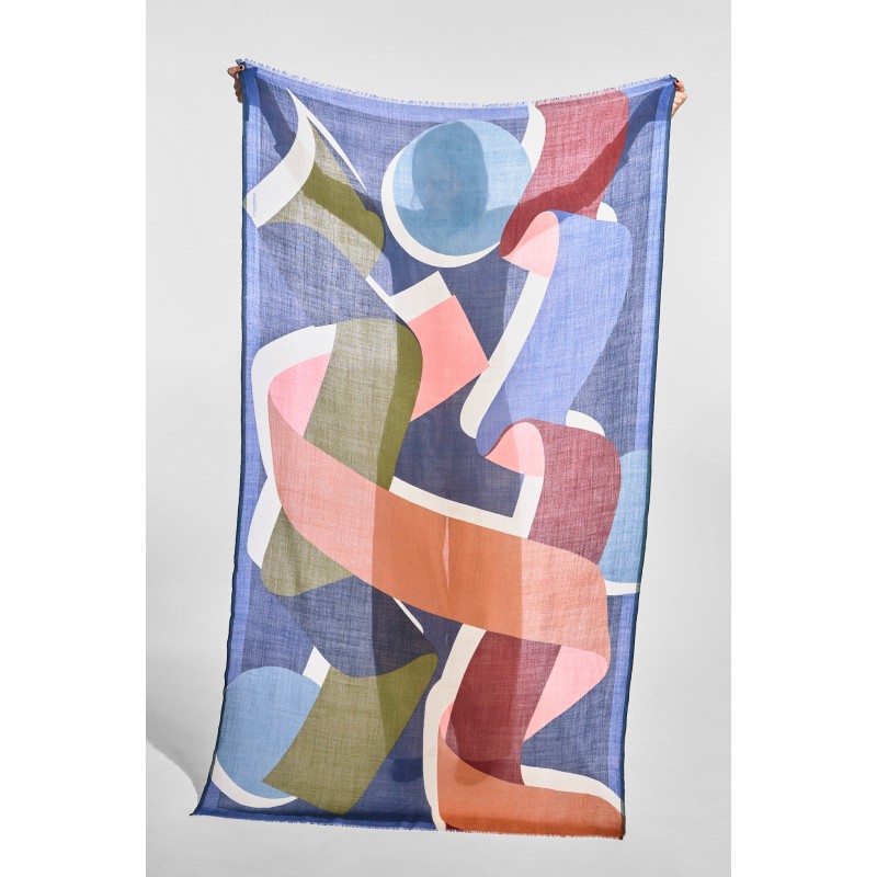 Ruban Navy Scarf