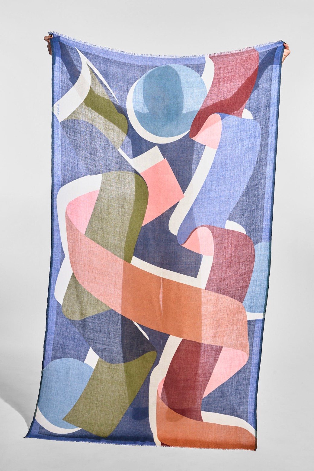 Ruban Navy Scarf