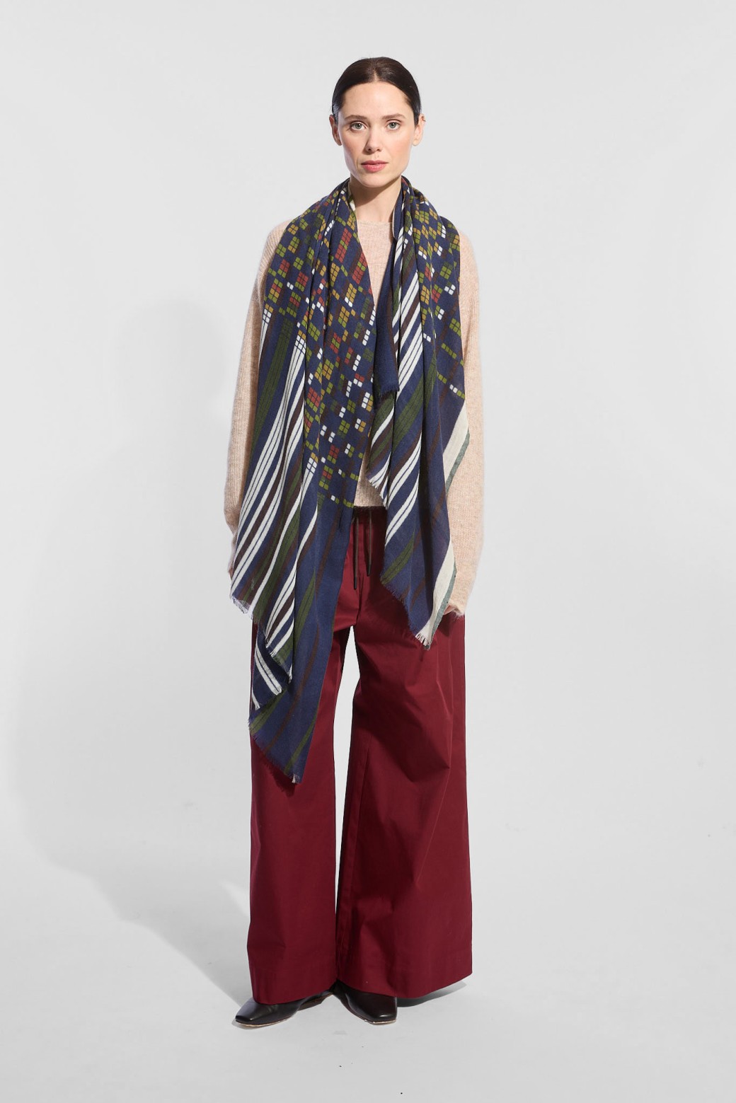 Sequence Navy Scarf